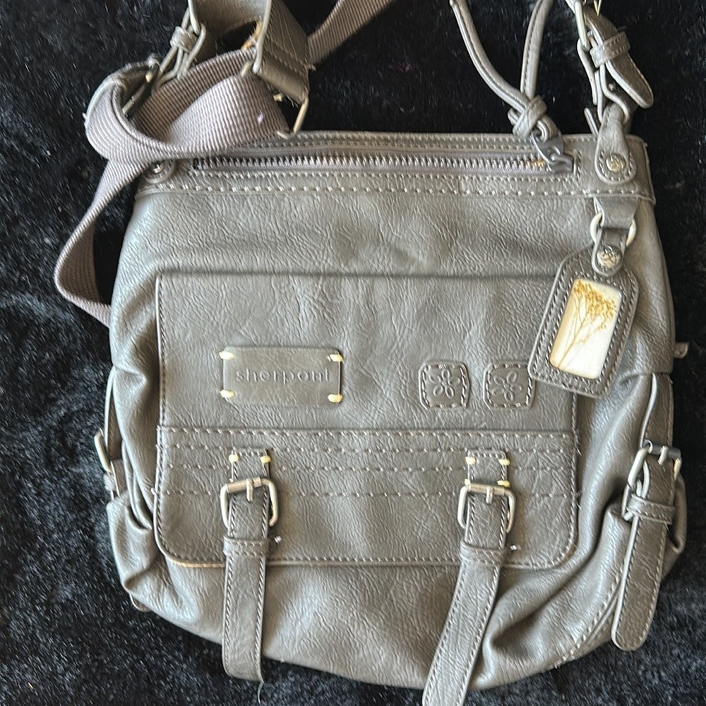 Sherpani Taupe Crossbody Bag